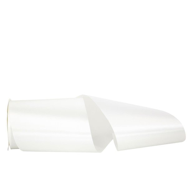 Reliant Ribbon 6 in. 50 Yards Single Face Satin Allure Ribbon, White 4700-030-25K